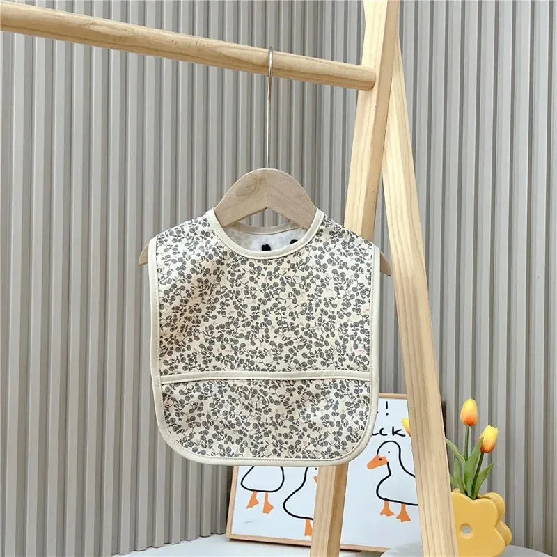 Waterproof Baby Bibs Cartoon Newborns Kids Burp Cloth Art Smock Feeding Bib Apron Pocket Infant Toddler Boys Girls Saliva Towel