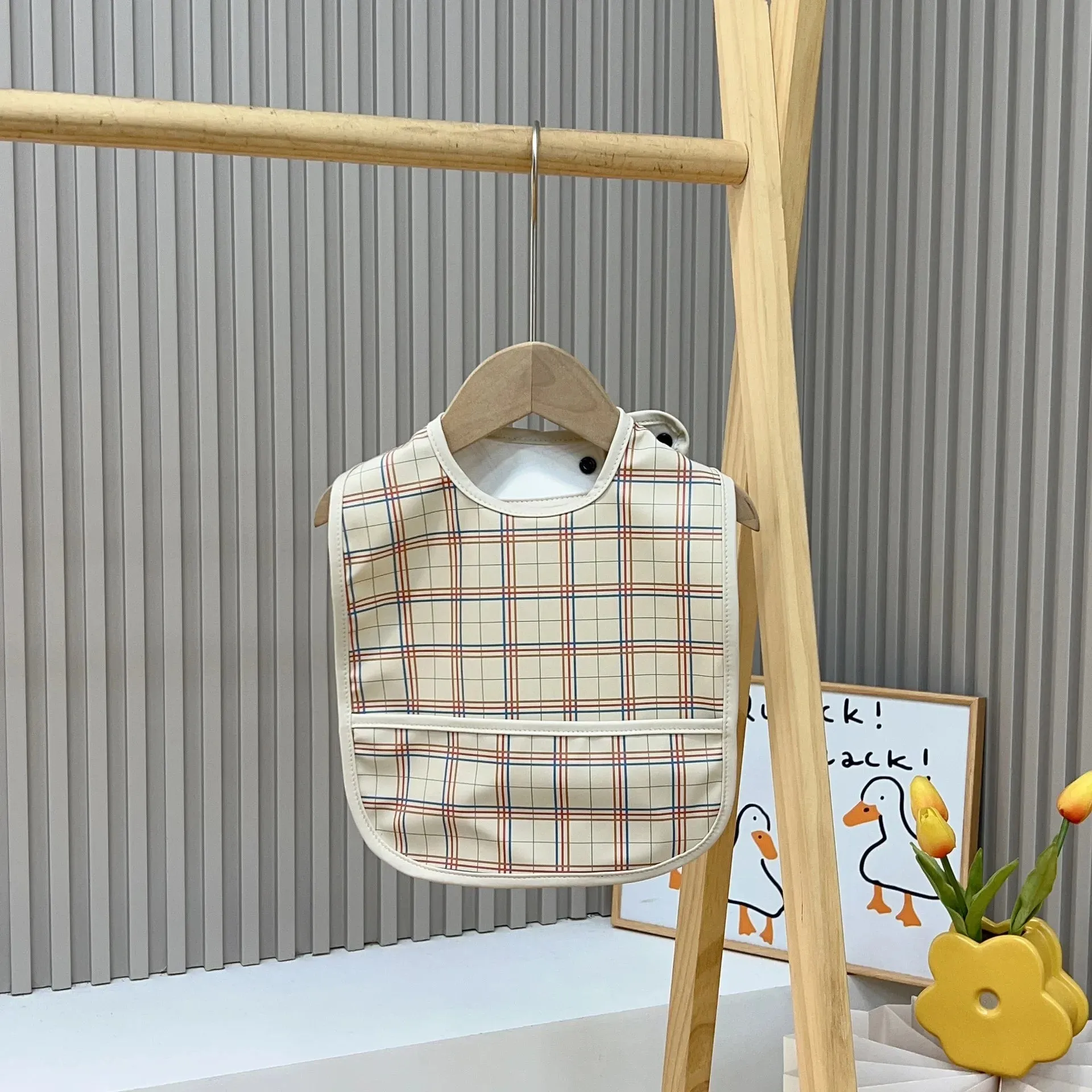 Waterproof Baby Bibs Cartoon Newborns Kids Burp Cloth Art Smock Feeding Bib Apron Pocket Infant Toddler Boys Girls Saliva Towel