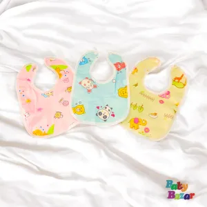 Waterproof Baby Bibs Cute Cartoon Design Easy Clean Feeding Bibs for Infants & Toddlers