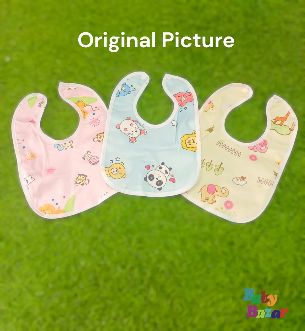 Waterproof Baby Bibs Cute Cartoon Design Easy Clean Feeding Bibs for Infants & Toddlers