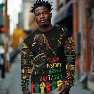 When I'm Born I'm Black Long Sleeve Shirt Black History Black Month LT9
