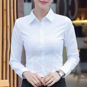 White Long Sleeve Women's Blouse