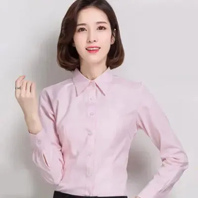 White Long Sleeve Women's Blouse