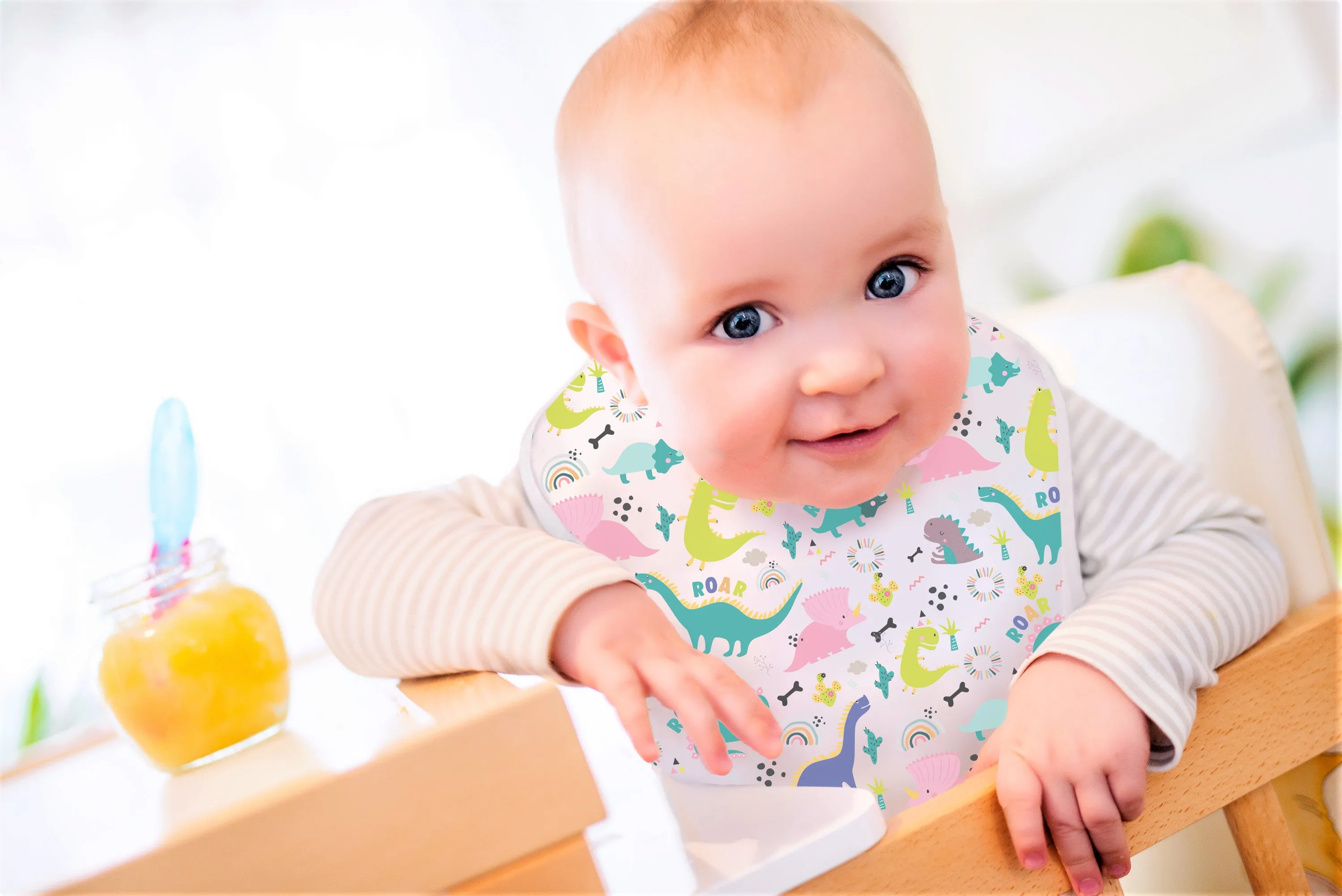 Wipe-Clean & Waterproof Baby Toddler Bibs (Single Pack & Sets)