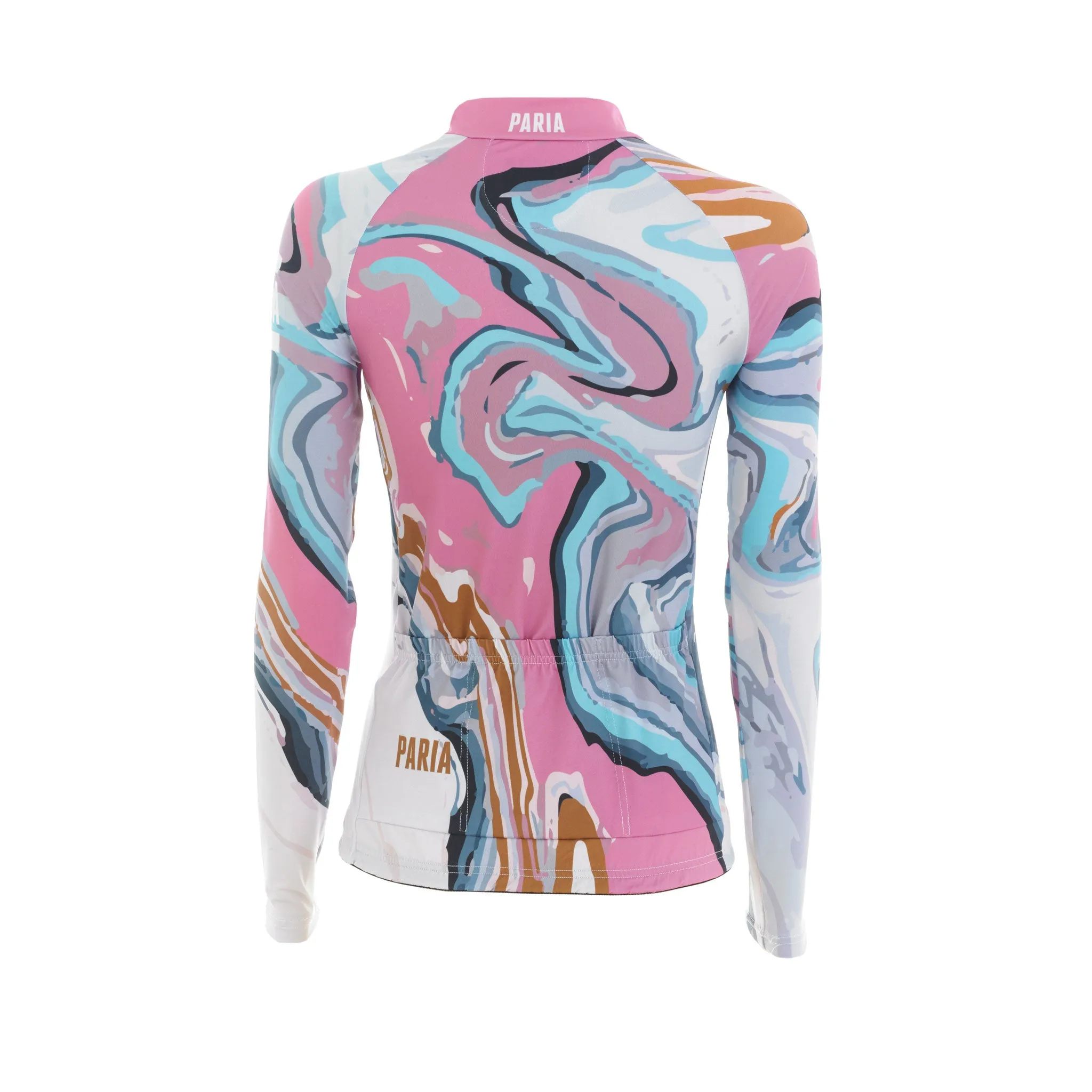 Womens Long Sleeve Marble Aero Jersey
