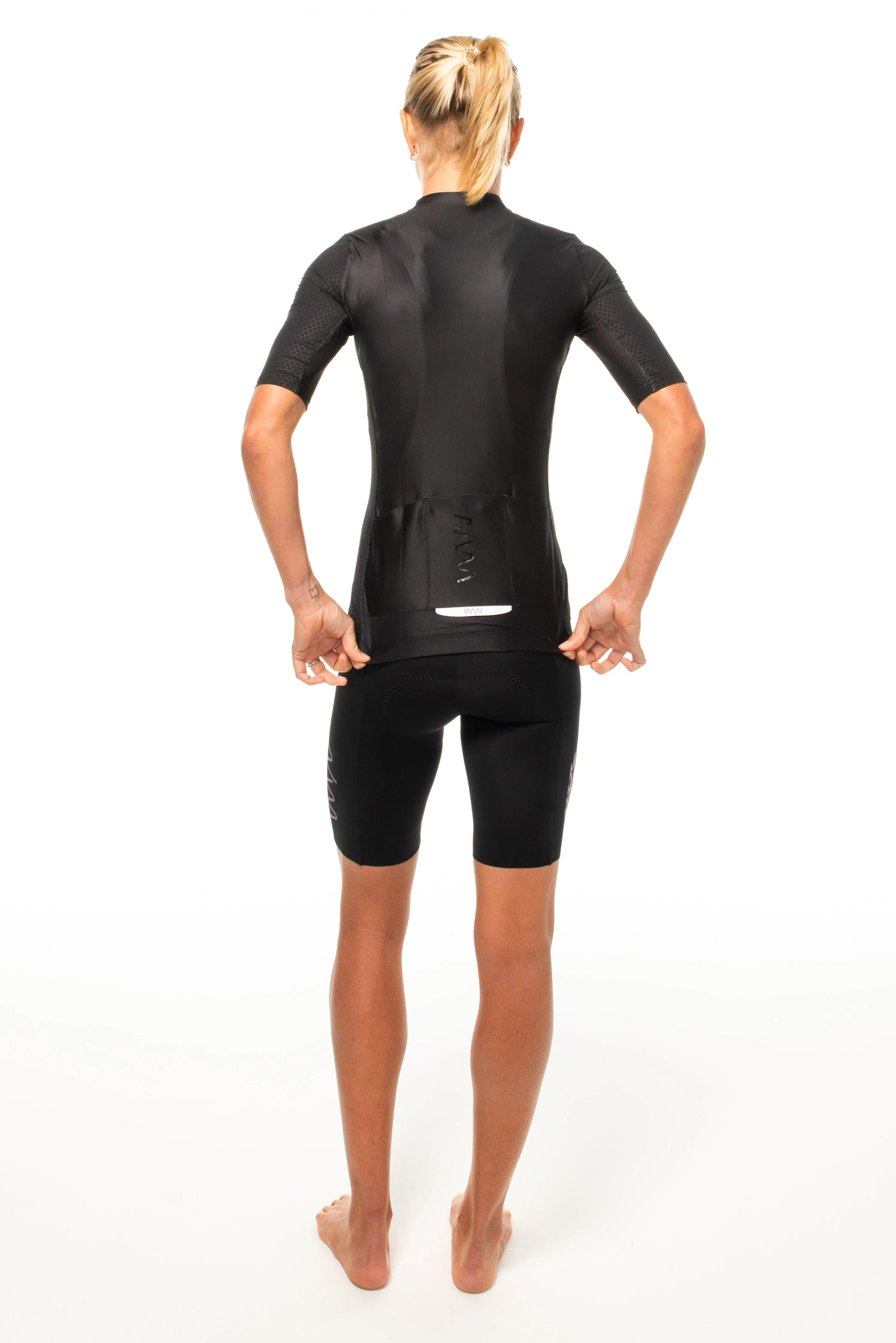 Women's LUCEO Hex Racer Cycling Jersey - Black