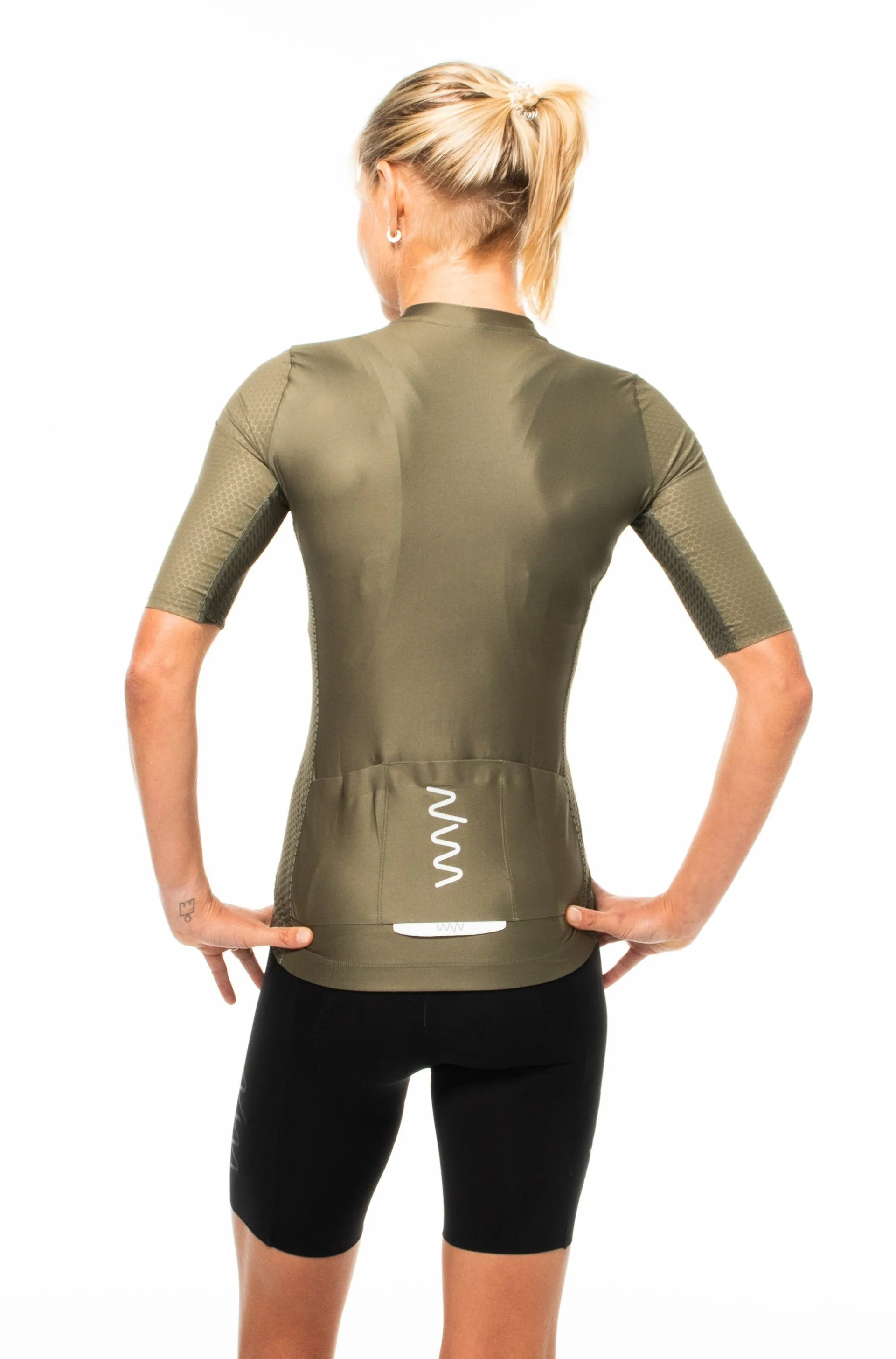 Women's LUCEO Hex Racer Cycling Jersey - Olive
