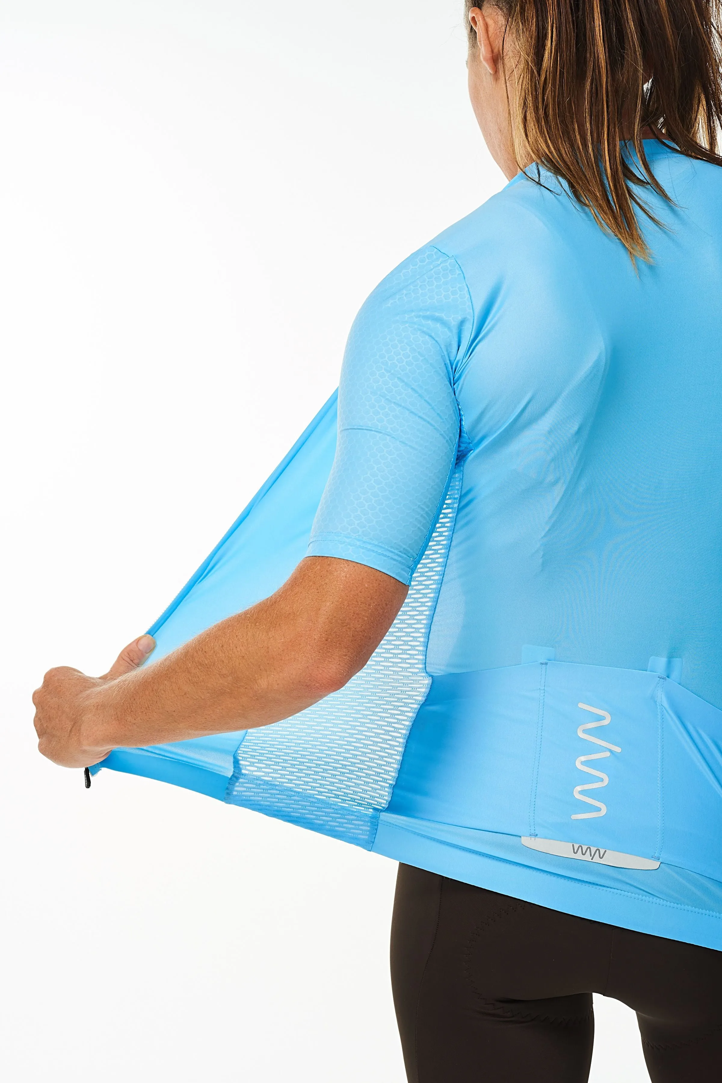 Women's LUCEO Hex Racer Cycling Jersey - Sky Blue