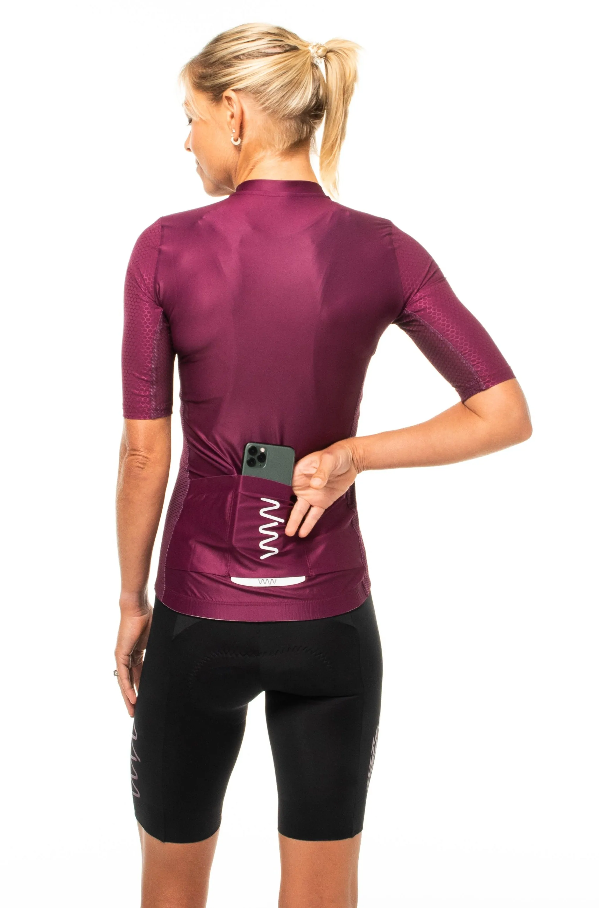 Women's LUCEO Hex Racer Cycling Jersey - Tyrian