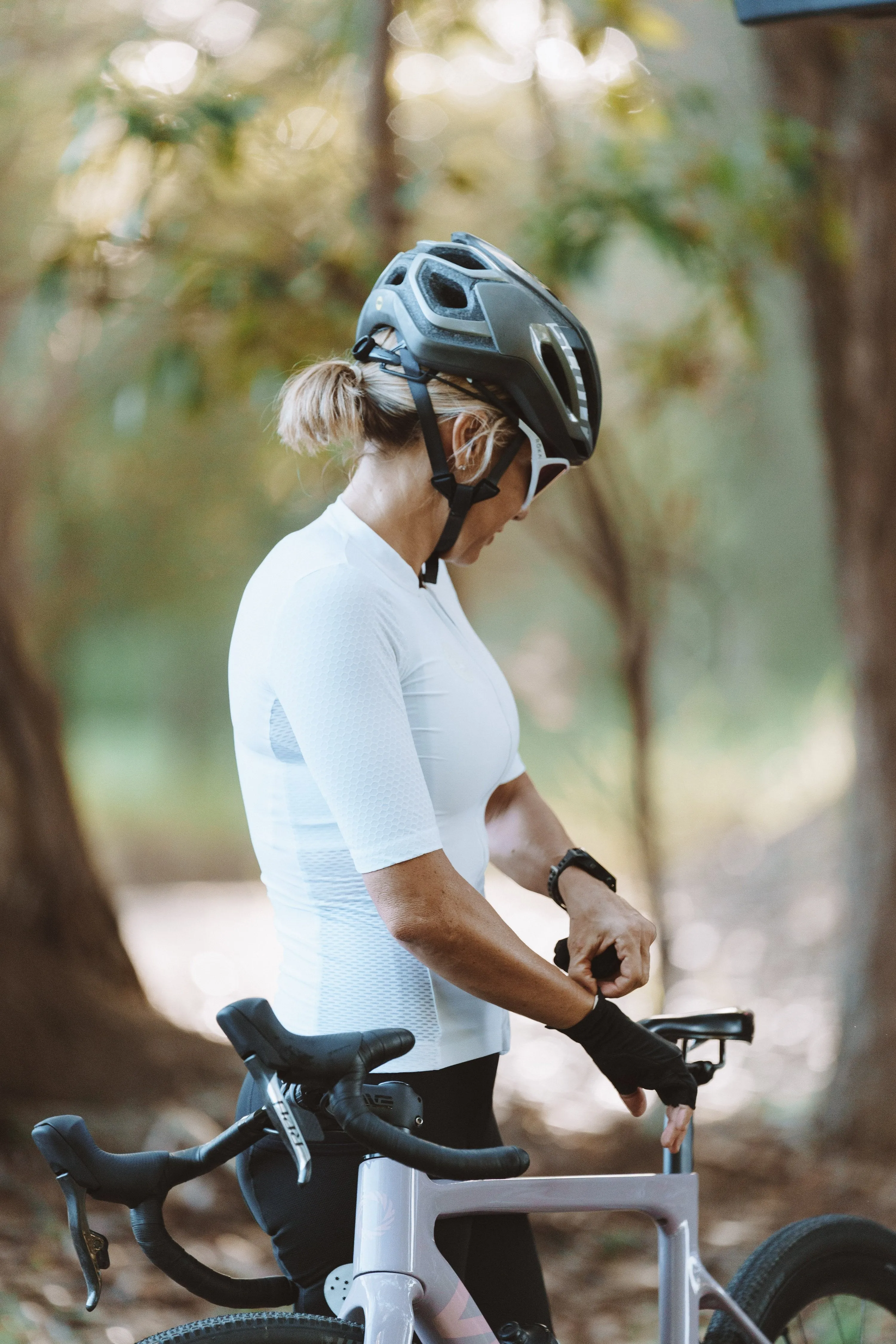 Women's LUCEO Hex Racer Cycling Jersey - White