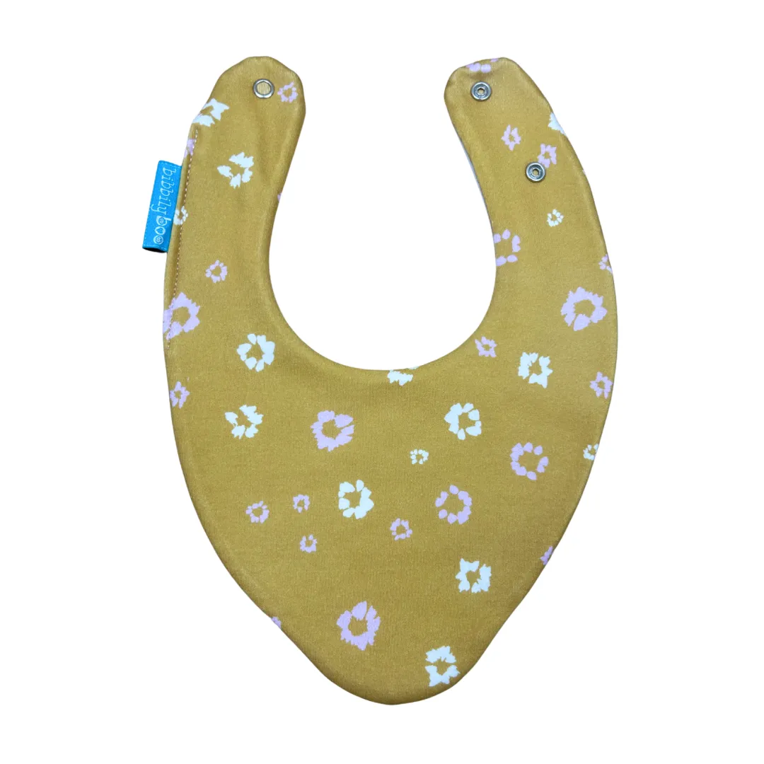 Yellow Floral Waterproof Dribble Bib