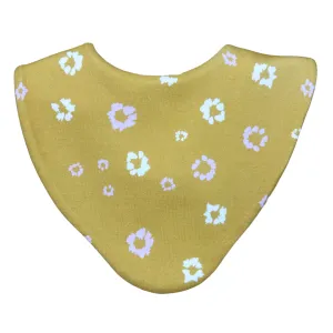 Yellow Floral Waterproof Dribble Bib