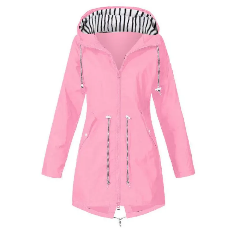 Yvonne - Hooded Raincoat for Women Lightweight and Windproof