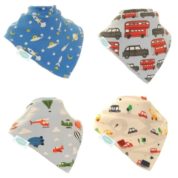 Ziggle Baby Bandana Bibs -  Zoom!